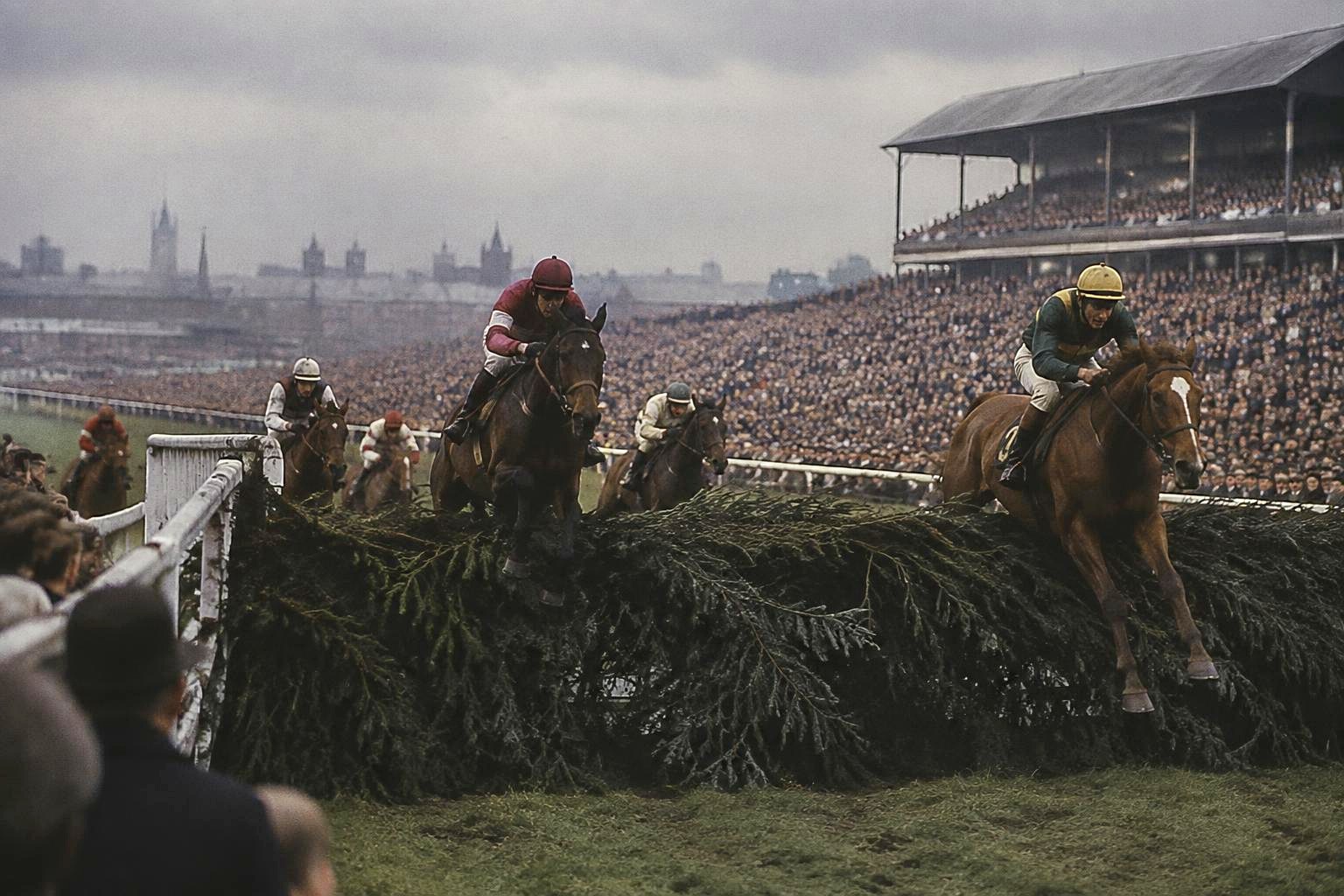Illustration inspired by the atmosphere of the Grand National at Aintree